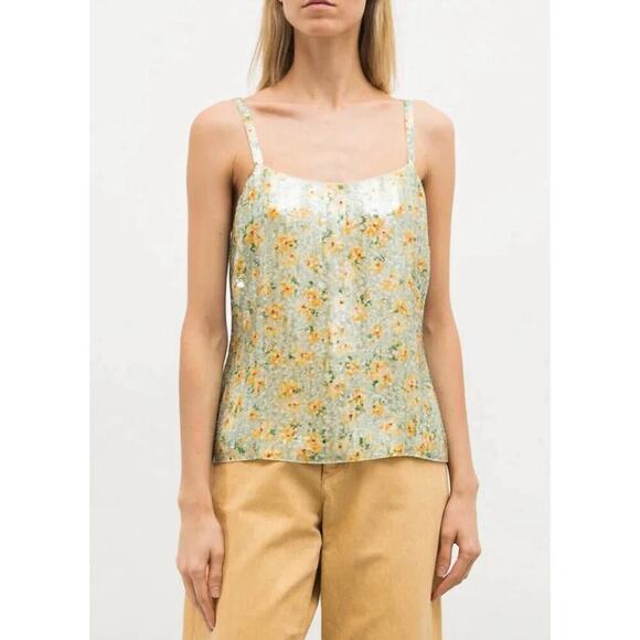 Ralph Lauren Purple Label Silk Sequin Tank Dress Top Floral Cami Blouse Runway 2 - Picture 7 of 14